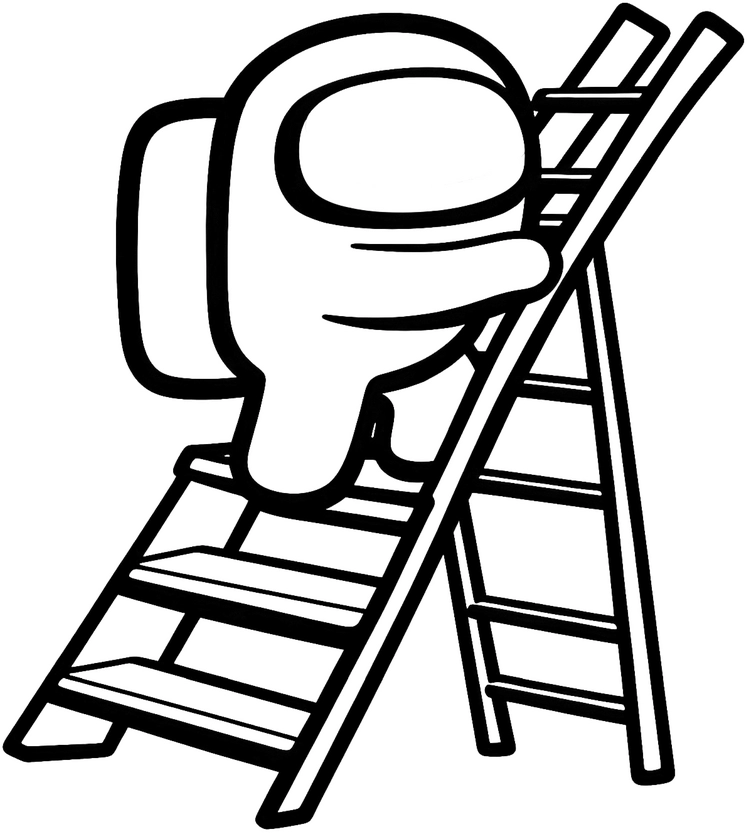 astronaut-auf-leiter-im-weltall