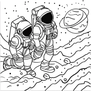 astronauten-im-weltall-und-saturn-ausmalbild
