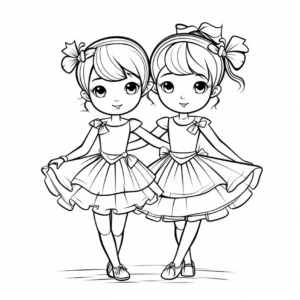 ballerina-malvorlage-freundschaft-tanzhandinhand
