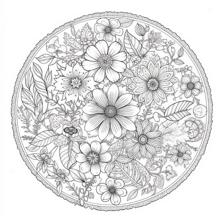 blumen-mandala-ausmalvorlage