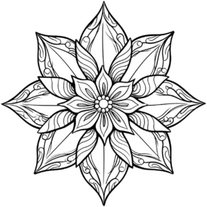 blumen-und-blaetter-ausmalbild-mit-details