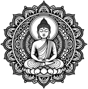 buddha-im-mandala-stil-ausmalvorlage