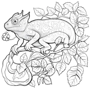 chamaeleon-auf-ast-mit-blaettern