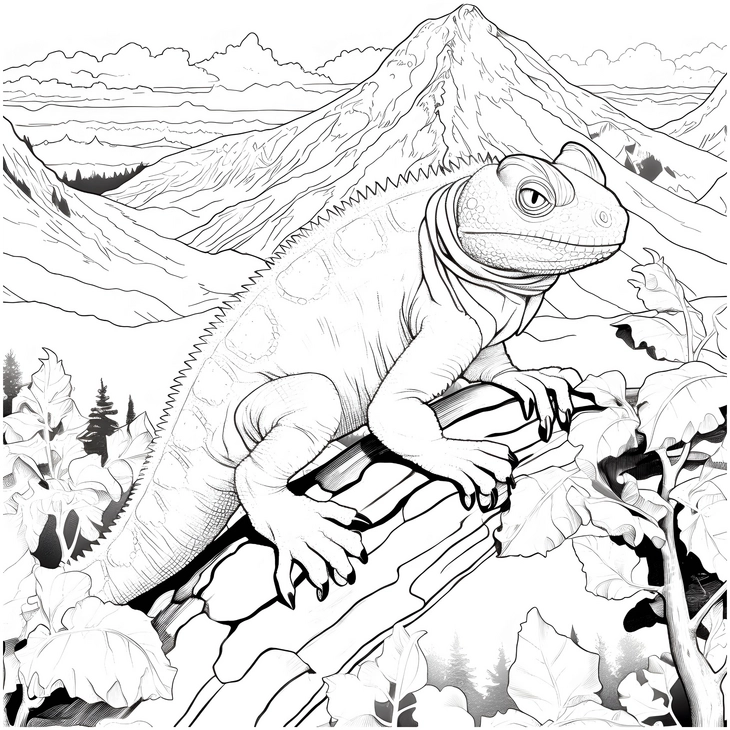chamaeleon-in-berglandschaft-mit-pflanzen