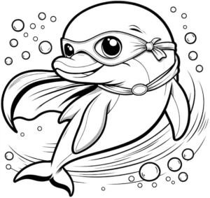 delfin-schwimmbrille-ausmalvorlage