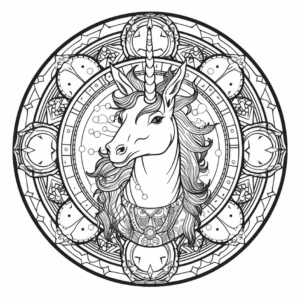 einhorn-im-mandala-stil-ausmalvorlage