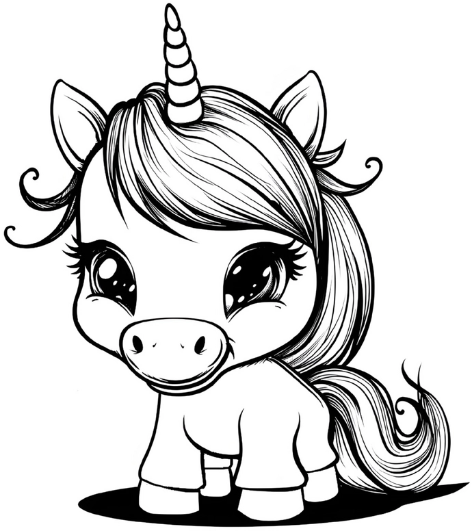 einhorn-malen-mit-grossen-augen-und-lockigem-haar