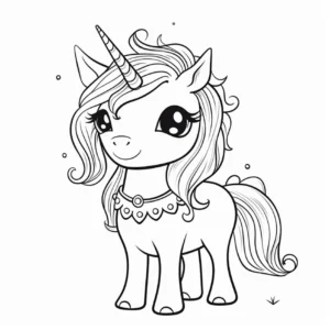einhorn-mit-halsband-und-fließendem-haar