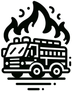 feuerwehrfahrzeug-mit-flammen-malvorlage
