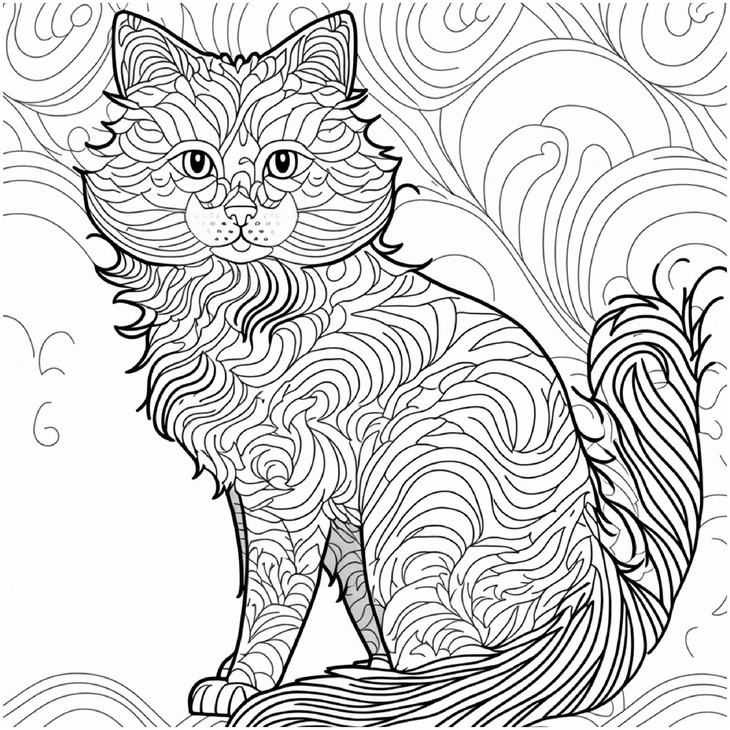 flauschige-katze-mit-wellenmustern