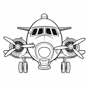 flugzeug-ausmalvorlage-detailreich-mit-propellern
