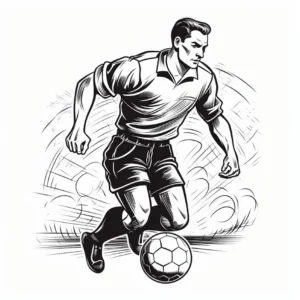 fussballer-in-aktion-malen-vorlage