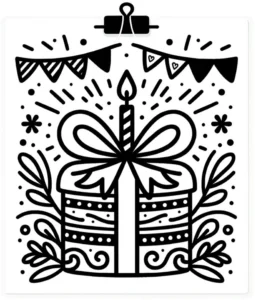 geburtstag-malvorlage-geschenk-mit-kerze