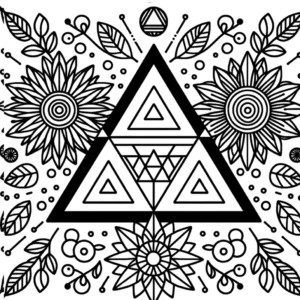 geometrische-muster-und-blumen-ausmalvorlage