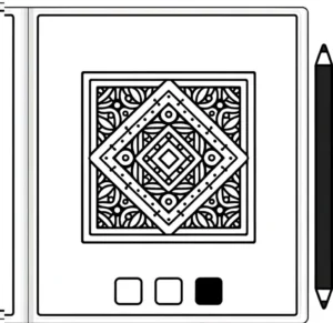 geometrisches-muster-florale-elemente-ausmalvorlage