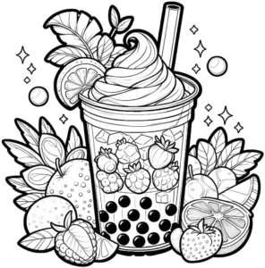 getraenk-mit-fruechten-und-eis-ausmalvorlage