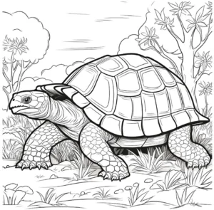 grosse-landschildkroete-in-der-natur-malen