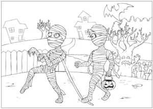 halloween-mumien-in-gruseliger-nachbarschaft