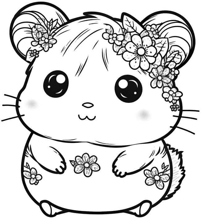 hamster-mit-blumen-ausmalvorlage