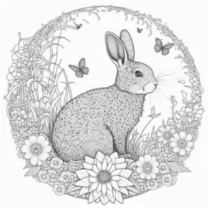 hase-im-blumenkranz-ausmalvorlage