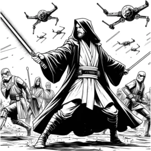 jedi-mit-lichtschwert-und-raumschiffen