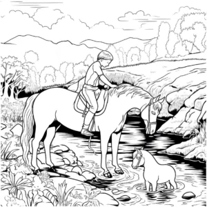 junge-auf-pferd-am-fluss-in-der-natur