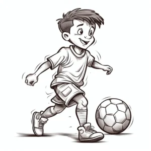 junger-fussballer-mit-ball-ausmalvorlage