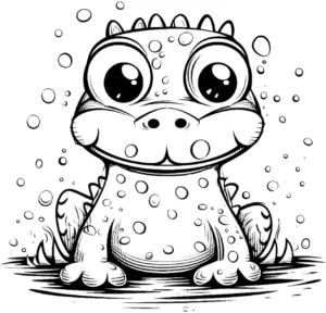 junges-krokodil-mit-grossen-augen-im-wasser