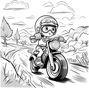 kind-auf-einem-motorrad-in-der-natur