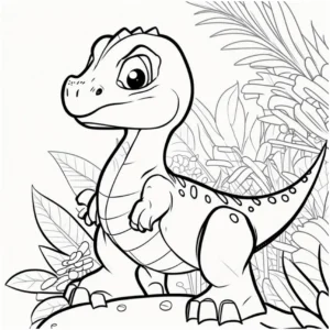 kleiner-dinosaurier-in-pflanzenlandschaft