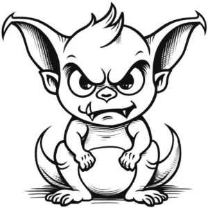 kleines-grimmiges-monster-ausmalvorlage
