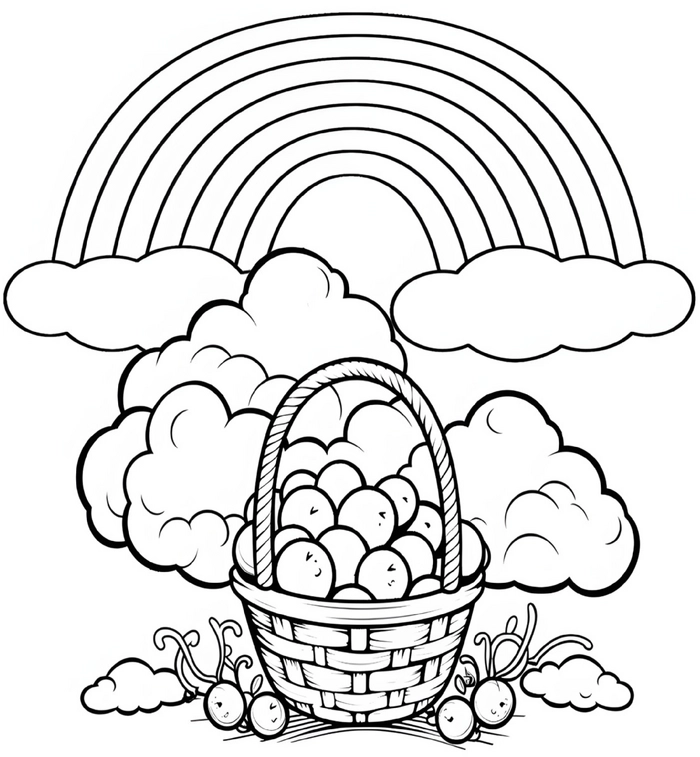 korb-mit-aepfeln-und-regenbogen-malen-vorlage