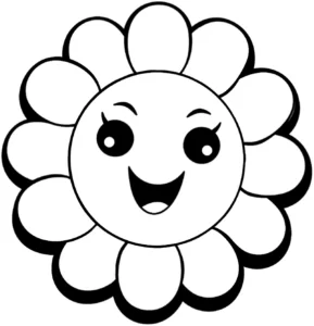 laechelnde-blume-malen-vorlage