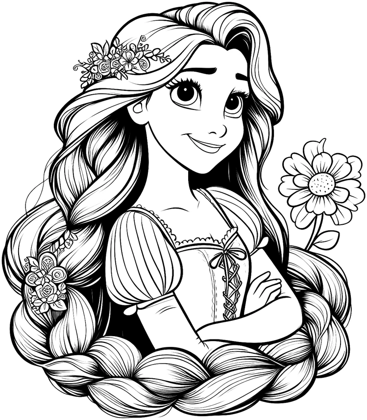 maerchenfigur-geflochtenes-haar-und-blumen