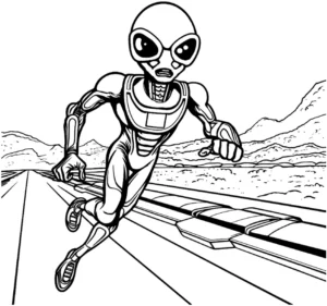malvorlage-alien-auf-intergalaktischem-weg