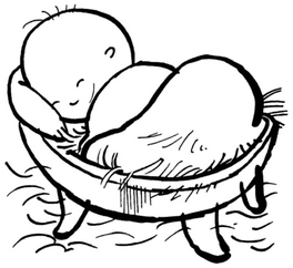 malvorlage-baby-in-wiege-zum-ausmalen