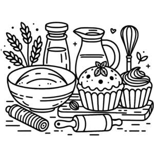 malvorlage-backen-muffins-teigrolle