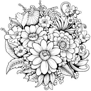malvorlage-blumenarrangement-ausmalen