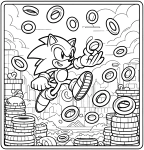 malvorlage-comic-charakter-und-ringe