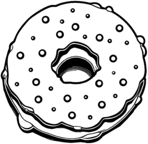 malvorlage-donut-mit-bunten-streuseln