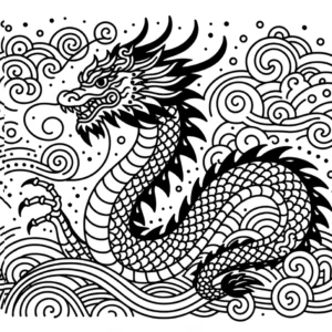 malvorlage-drache-wolken-wellen