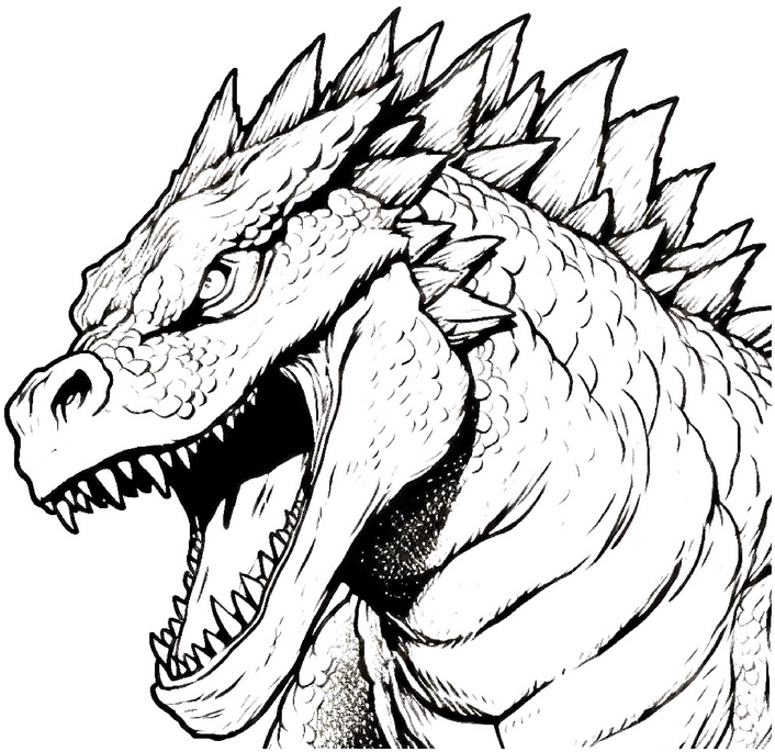 malvorlage-drachen-mit-bruellendem-gesicht