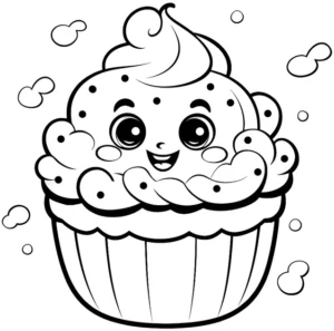 malvorlage-ein-froehlicher-cupcake