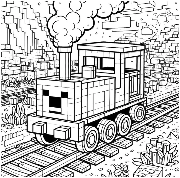 malvorlage-eisenbahn-pixelige-welt