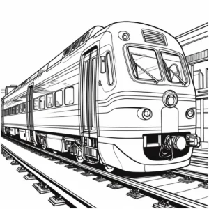malvorlage-eisenbahn-zug-auf-gleisen
