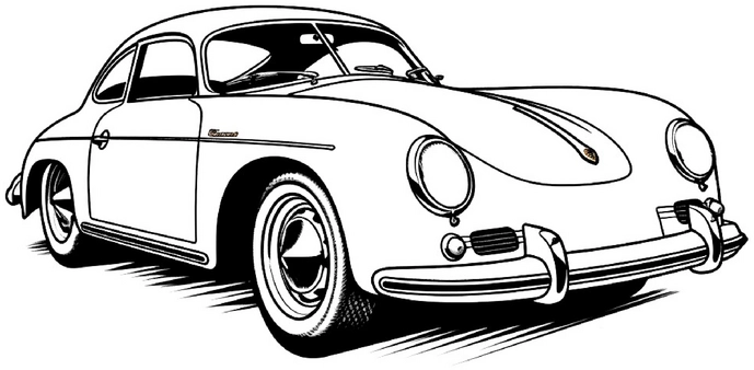 malvorlage-elegantes-auto-zum-ausmalen
