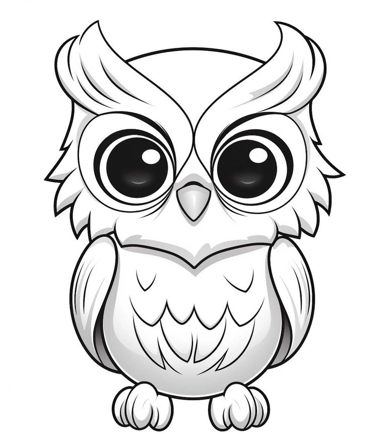 malvorlage-eule-mit-grossen-augen