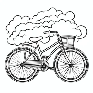 malvorlage-fahrrad-mit-wolke-zum-ausmalen