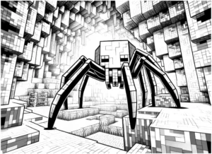 malvorlage-fantasie-spinne-pixelwelt
