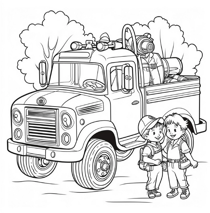 malvorlage-feuerwehrauto-mit-kindern